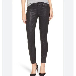 PAIGE Transcend Verdugo Ankle Skinny Jeans Shimmer Coating